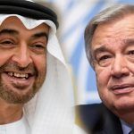 His Highness Sheikh Mohamed bin Zayed Welcomes UN Secretary General
