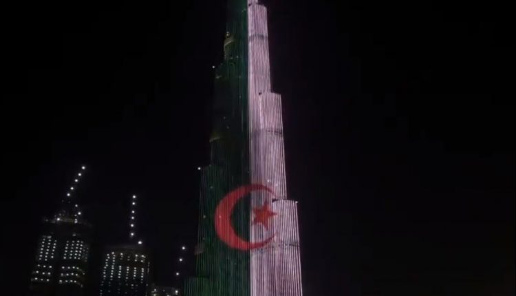 Burj Khalifa lights with Algeria’s colors in the National Day of Algeria