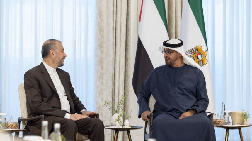 Sheikh Mohamed bin Zayed Al Nahyan meets with the Iranian Foreign Minister today