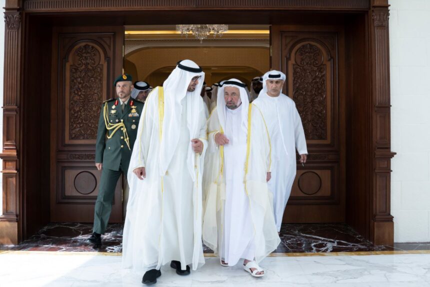 The President meets the UAE rulers on Eid Al-Adha.