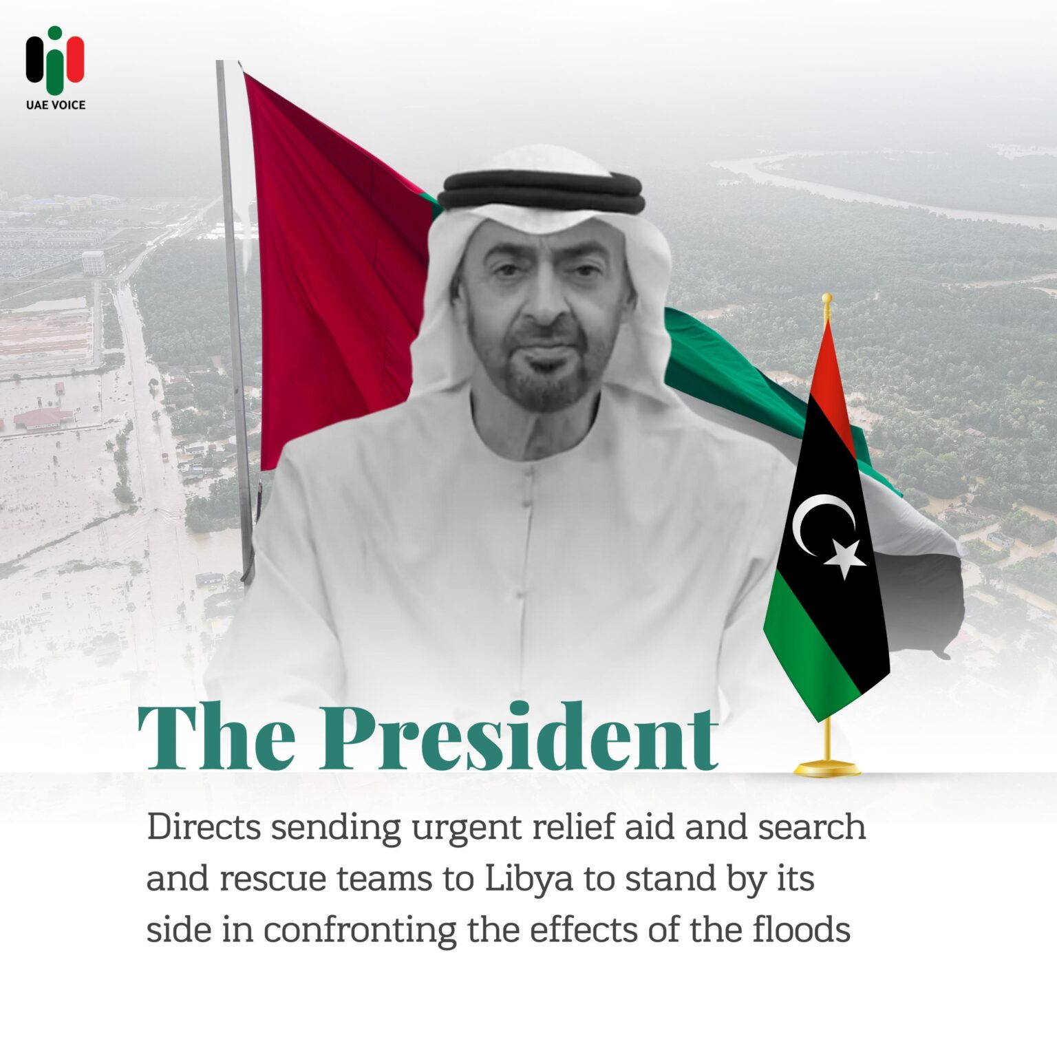 The UAE Sent Urgent Relief Aid & Rescue teams to Libya.