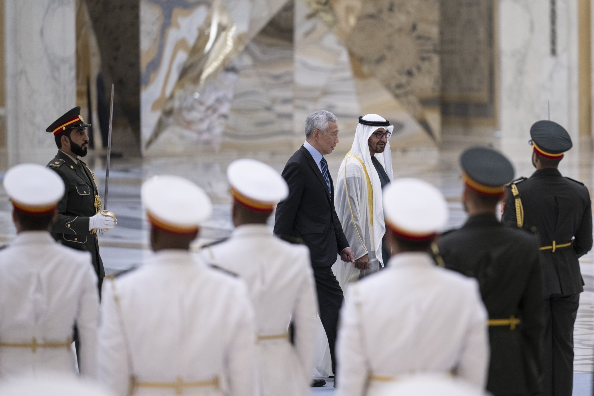 President of UAE Received Prime Minister of Singapore Today