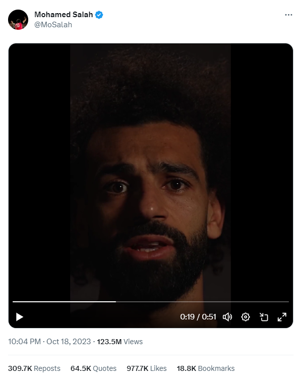 Mohamed Salah Speaks Up About Gaza After a Long Silence