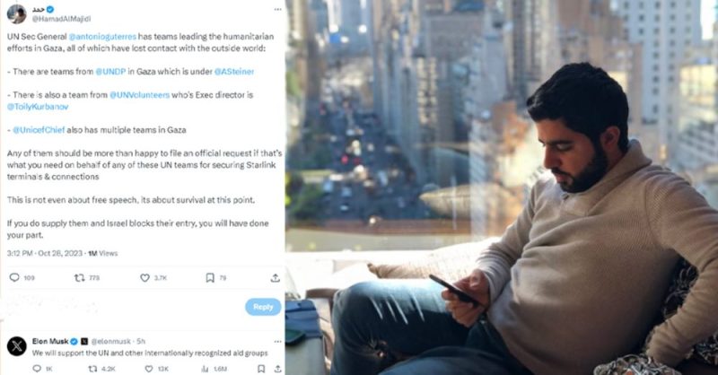 Elon Musk to Emirati Blogger: We Will Support UN Teams in Gaza