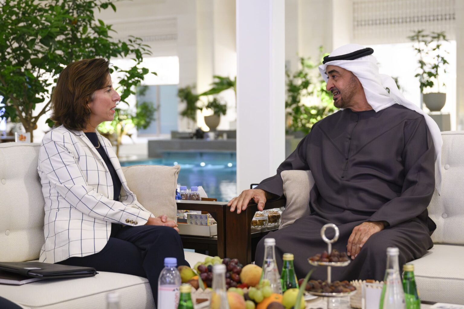 President Mohammed bin Zayed Meets US Secretary of Commerce