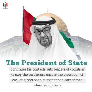 For The Peace in Gaza, UAE Leads More Discussions.