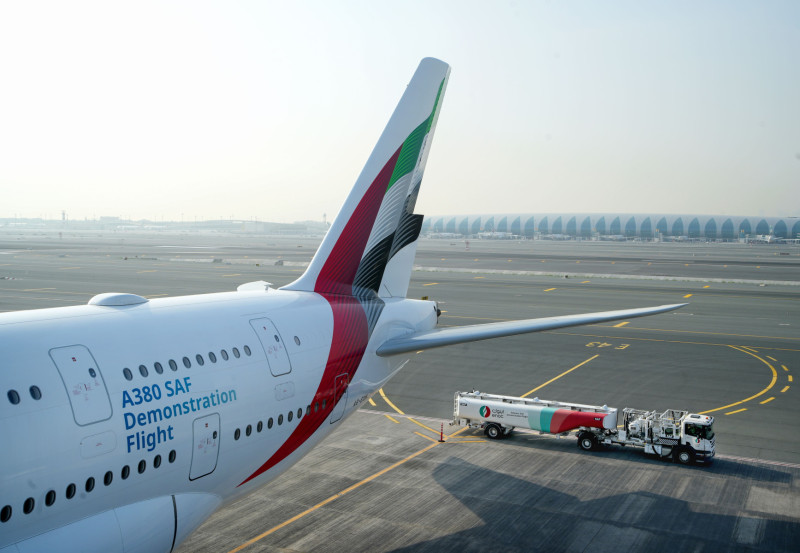 Emirates Airline Using Sustainable Fuel to Operate A380 Flight Test