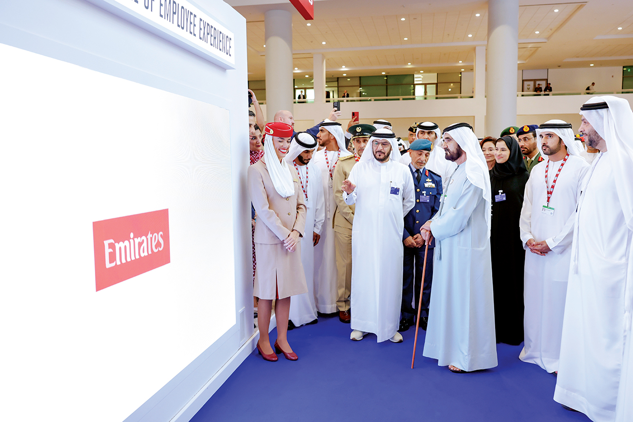 Sheikh Mohammed bin Rashid Al Maktoum visits Emirates Airline pavilion