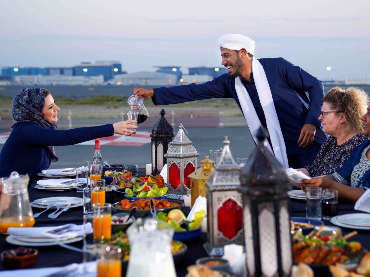 Dubai International Airport Runway Hosts The First Iftar