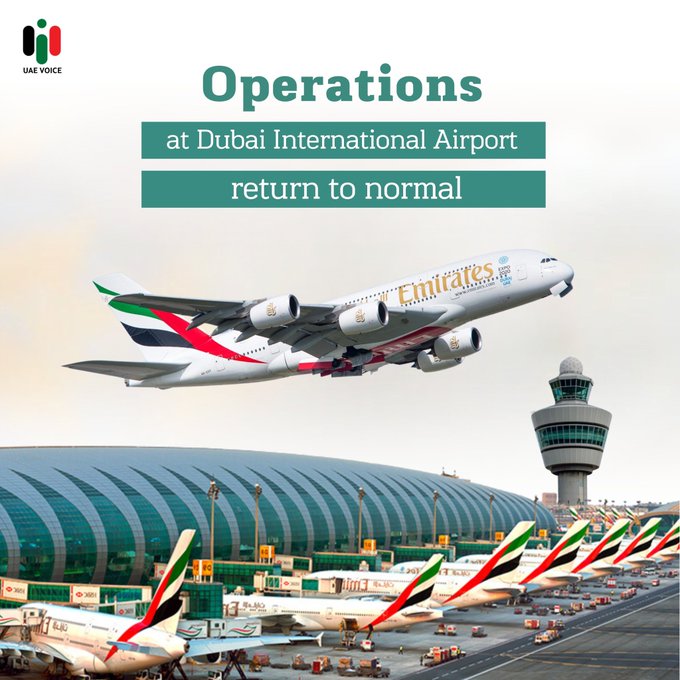 Dubai International Airport Operations Return To Normal
