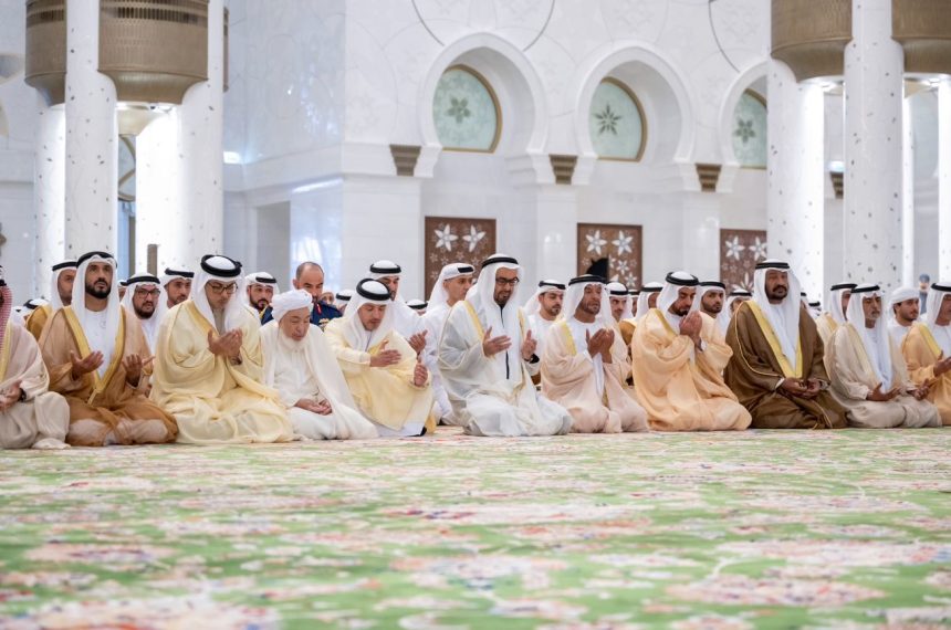 UAE President Led Eid Al Fitr Prayer at Sheikh Zayed Mosque