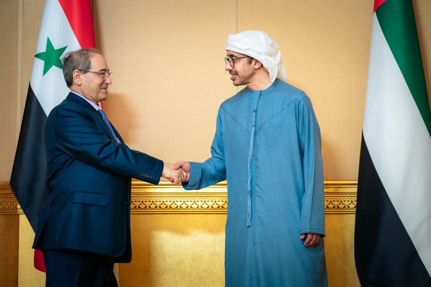 Abdullah bin Zayed Meets with the Syrian Minister of Foreign Affairs