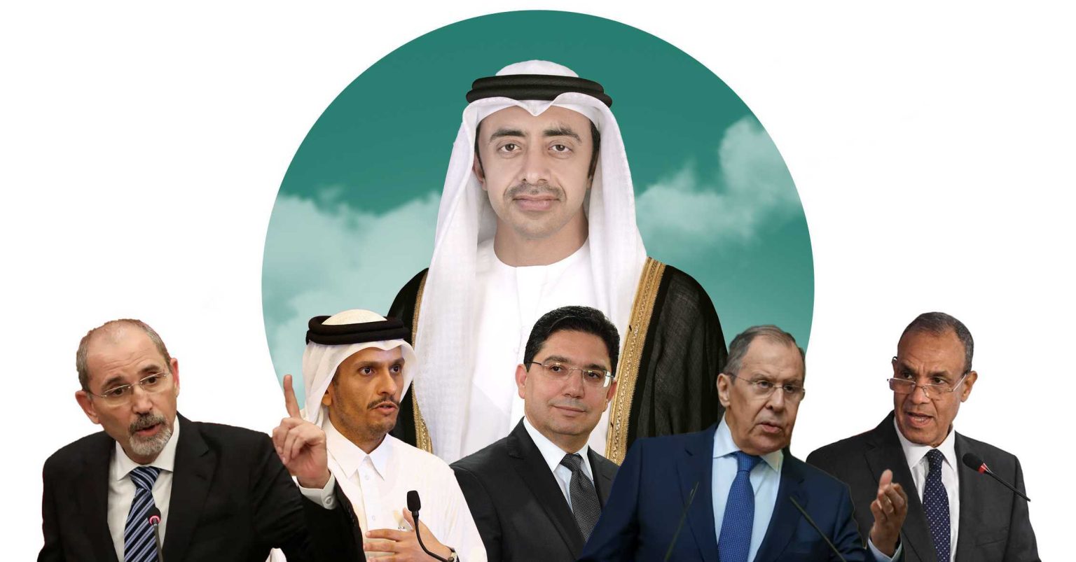 Abdullah bin Zayed Discusses Syria Situation with His Counterparts